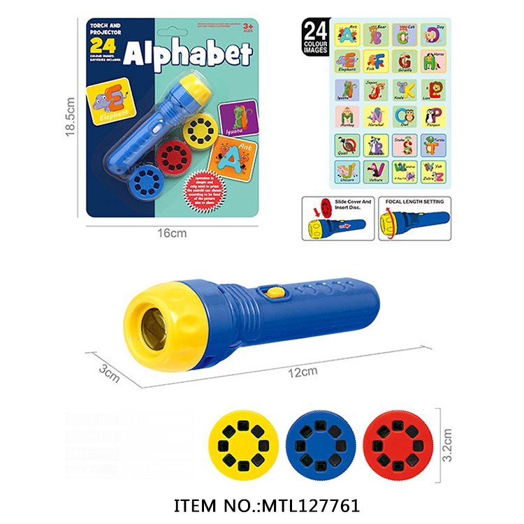 Parent-child interactive educational electronic toy LED projector torch toys baby sleeping story projection toys