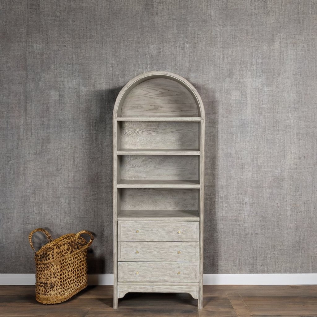 American Luxury Light Antique Cabinet Solid Wood Retro French Locker Custom Open Display for Living Room Dining Modern Design