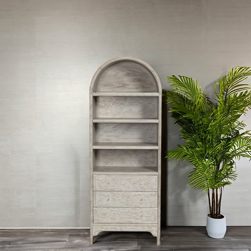 American Luxury Light Antique Cabinet Solid Wood Retro French Locker Custom Open Display for Living Room Dining Modern Design