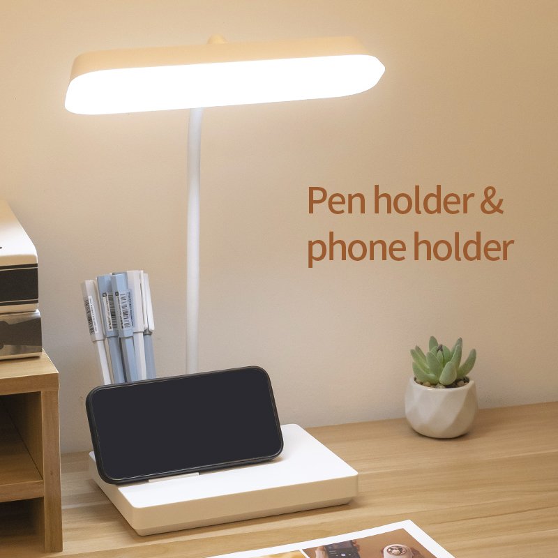 (Factory)customized rechargeable charging led study desk table lamp for reading light foldable folding usb office living room