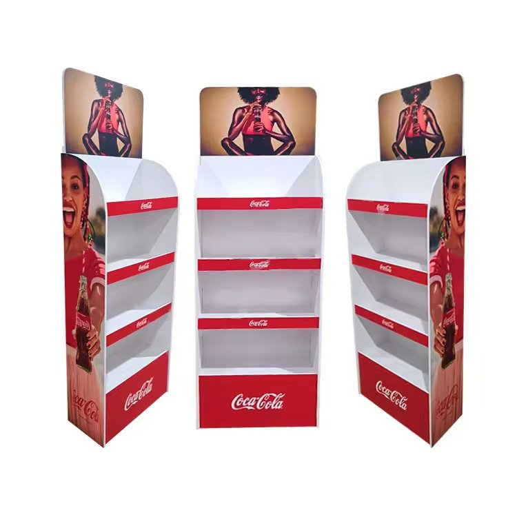 PVC Foam Shelf Hanging Hooks Food Cardboard Pallet Floor Display Stand