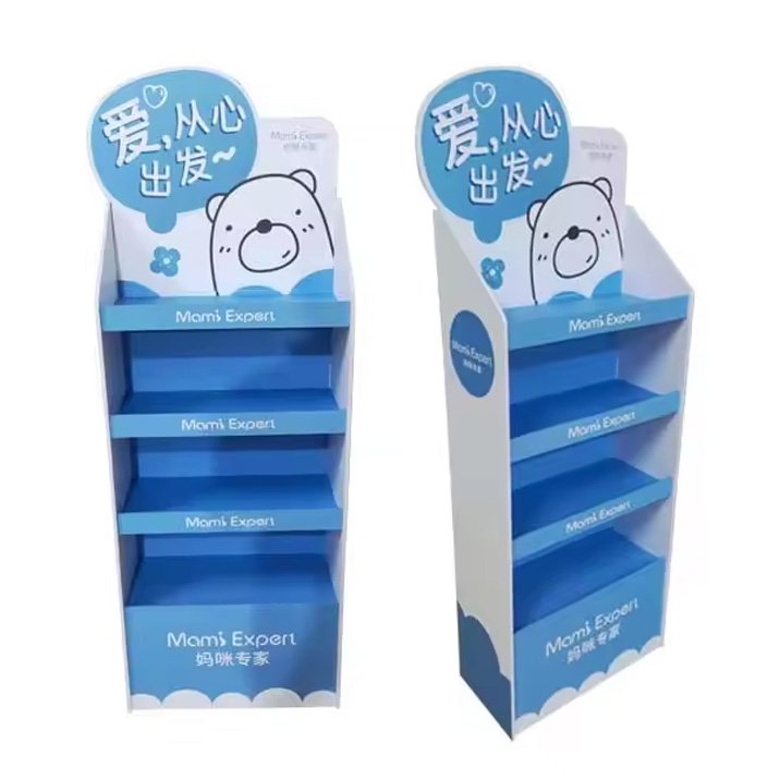 PVC Foam Shelf Hanging Hooks Food Cardboard Pallet Floor Display Stand