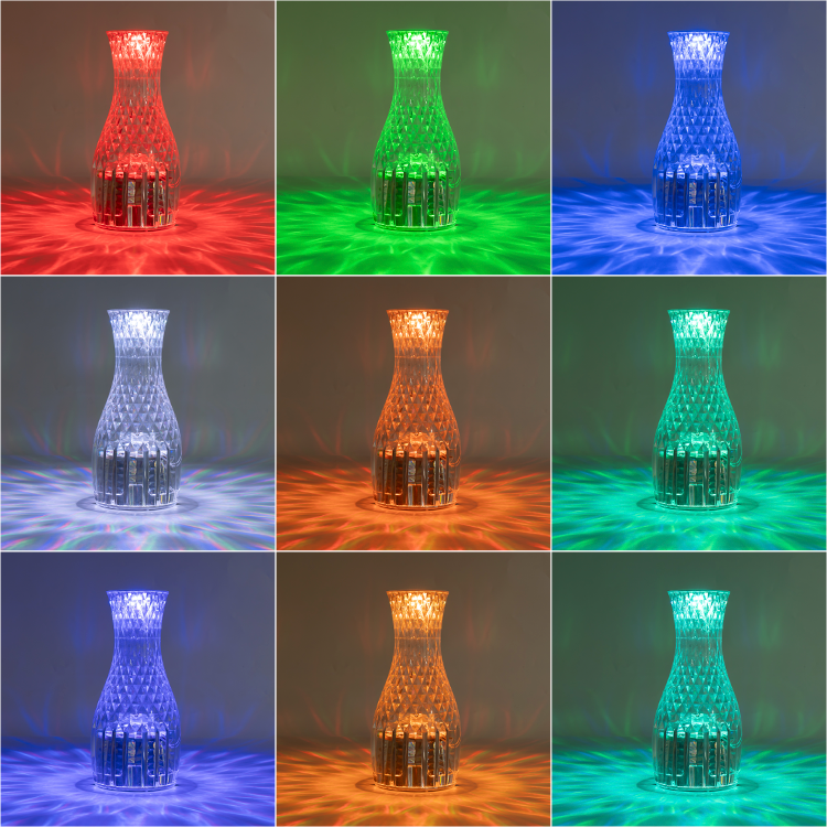 Decorative Touch Control Desk Lamps With Usb Charging Table Light Luxury Led Cordless Crystal Table Lamp For Restaurant Bedroom
