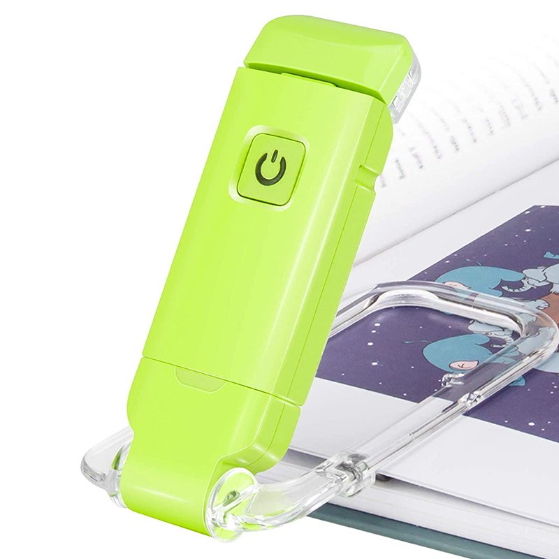 USB Rechargeable Warm White LED Book Light Mini Flexible Lamp with Clamp for Night Reading in Bed Lithium Battery for School Use