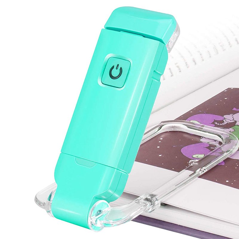USB Rechargeable Warm White LED Book Light Mini Flexible Lamp with Clamp for Night Reading in Bed Lithium Battery for School Use