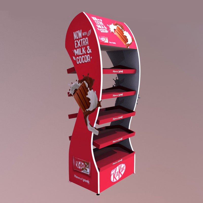 Factory Customized Shopping Mall Equipment Wall side Makeup Shelf