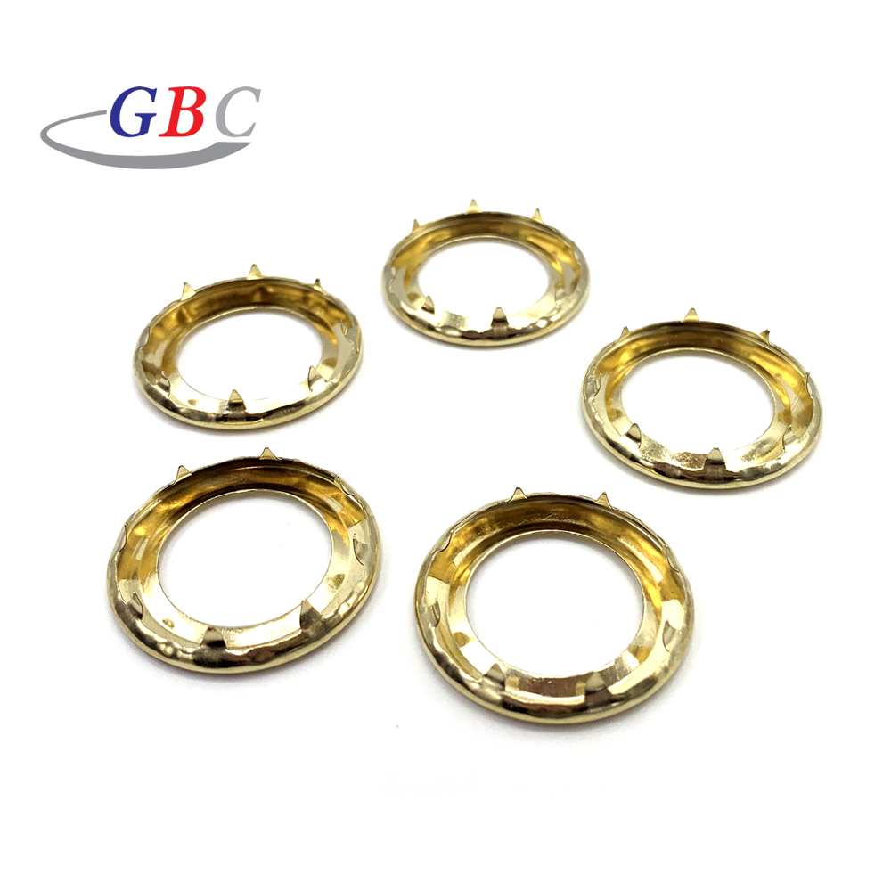 Garment accessories brass canvas eyelet with prong for tags and hoodies Metal