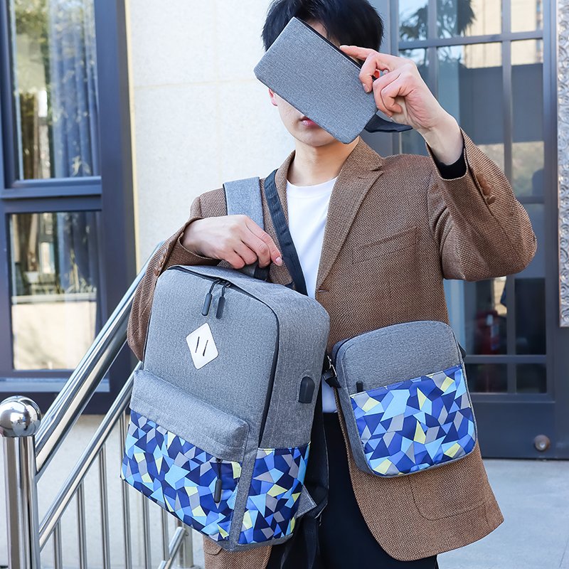 2024 Fashion Laptop Backpack business casual style kids waterproof laptop pocket backpack set bag for men laptop books india