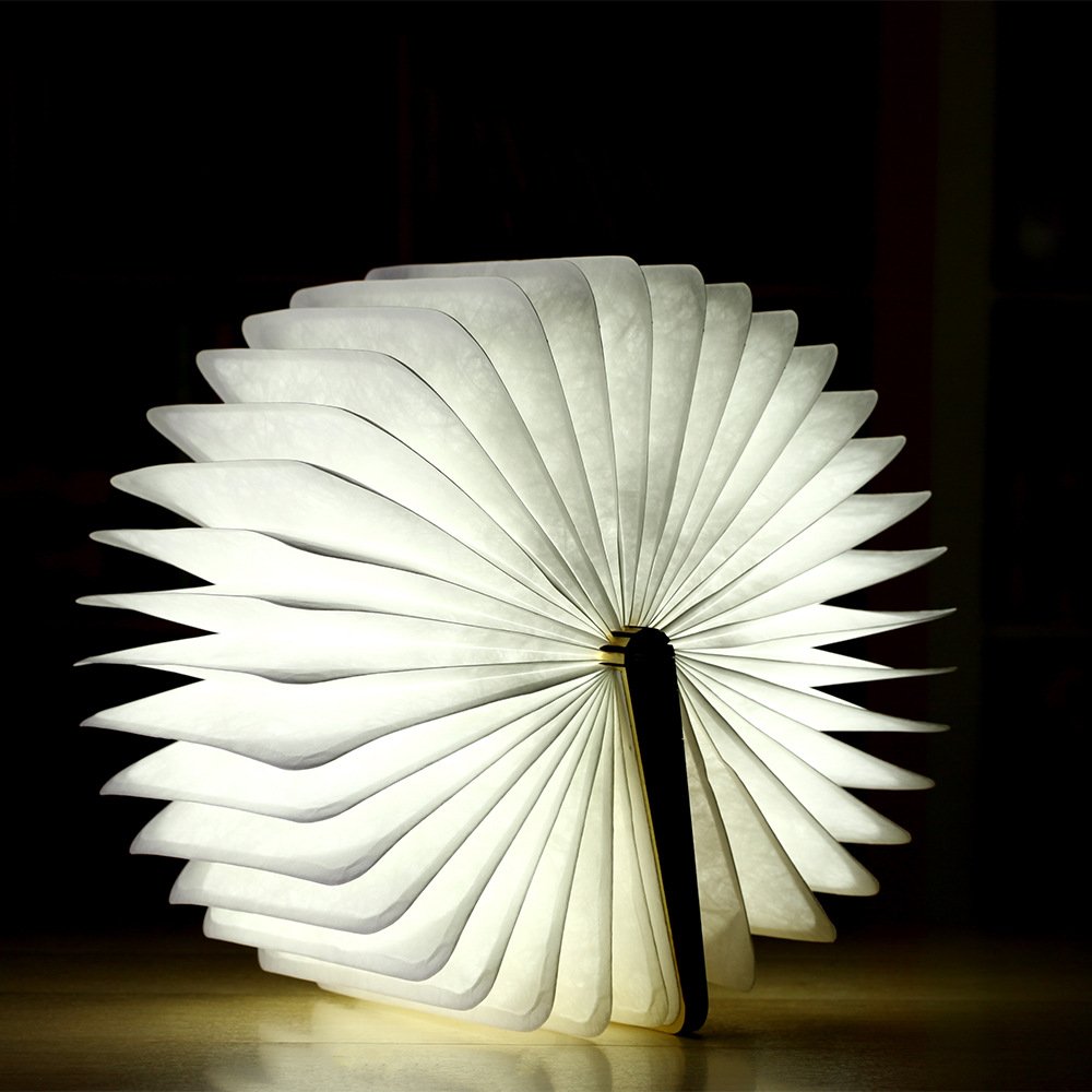 Night Light Book Shape Book Light Bedroom Mini Led Book Lamp Kraft Paper Led USB Charge Gift Items Rechargeable Home Decoration