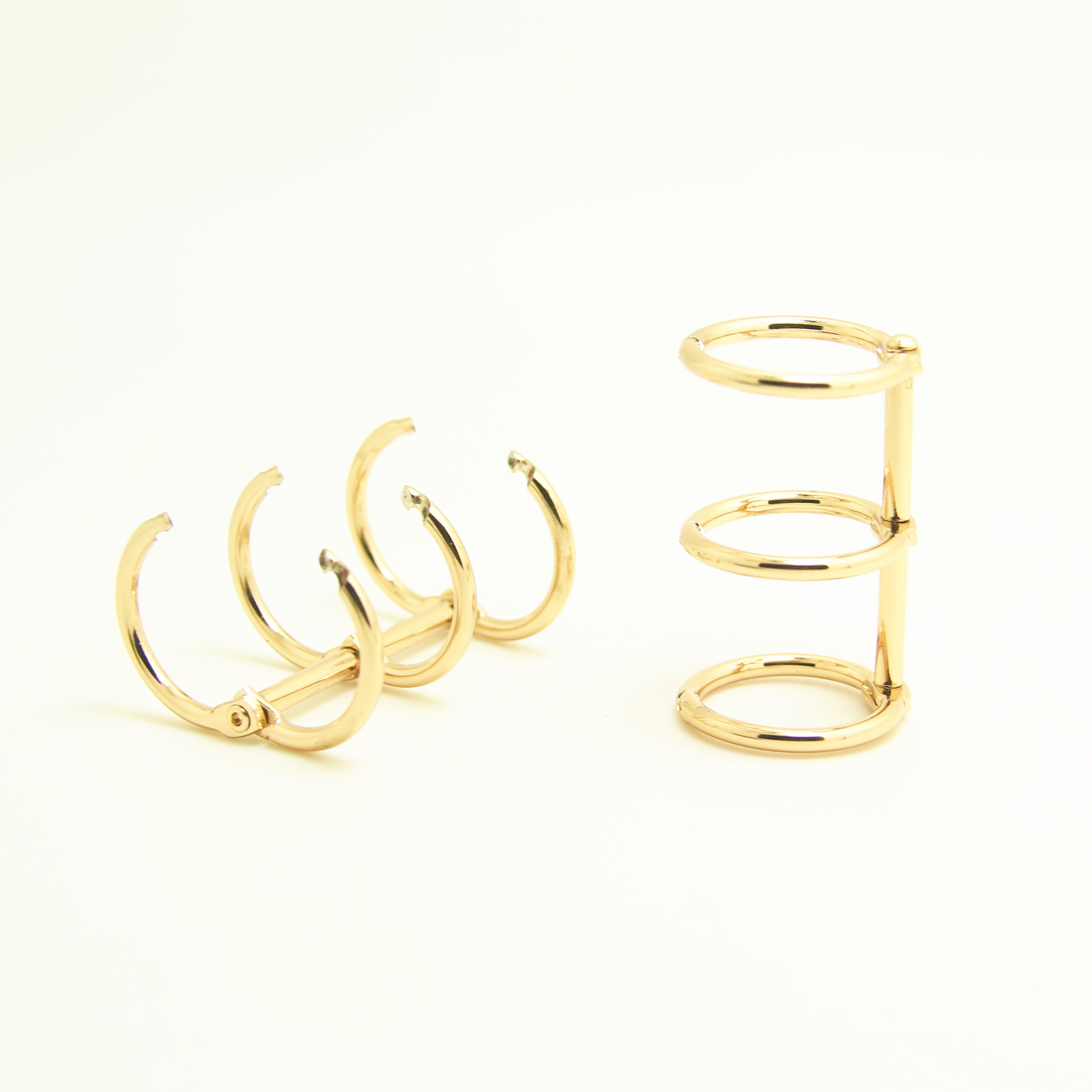 Inner size19mm golden 3-ring binder loose leaf ring Calendar Notebook binding rings DIY binder