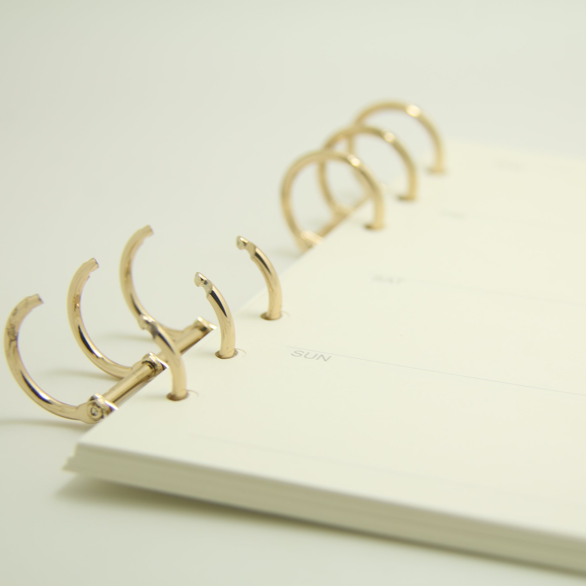 Inner size19mm golden 3-ring binder loose leaf ring Calendar Notebook binding rings DIY binder