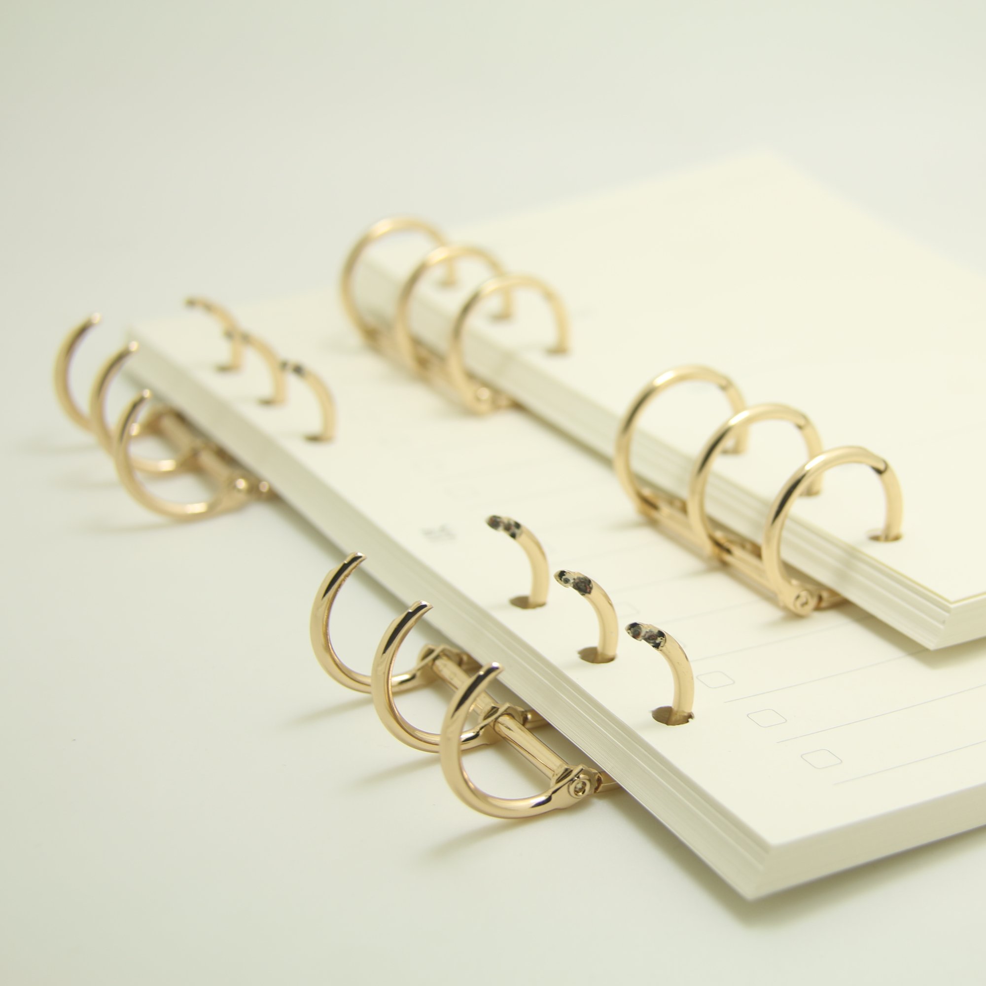Inner size19mm golden 3-ring binder loose leaf ring Calendar Notebook binding rings DIY binder