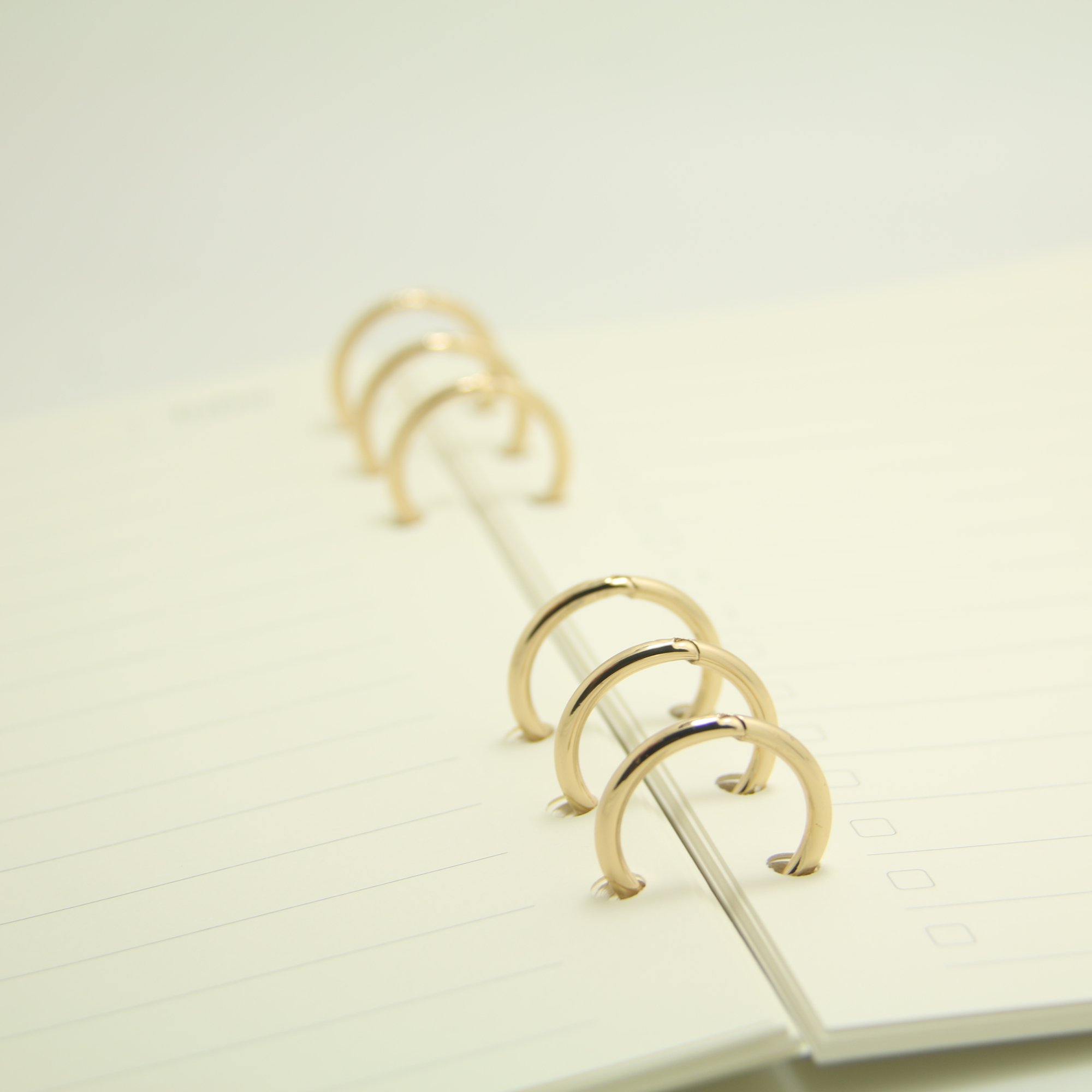 Inner size19mm golden 3-ring binder loose leaf ring Calendar Notebook binding rings DIY binder