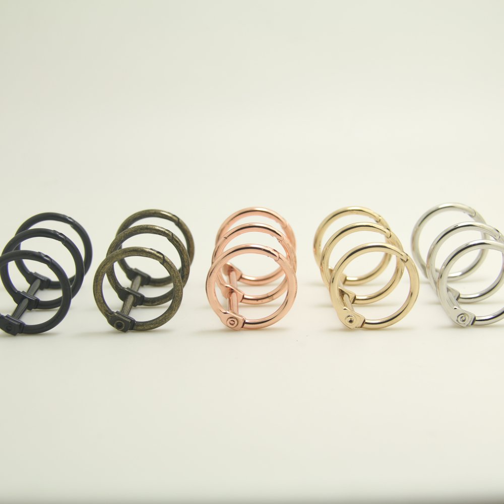 Inner size19mm golden 3-ring binder loose leaf ring Calendar Notebook binding rings DIY binder