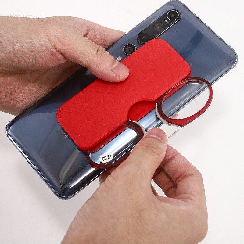 High end Fashion Flexible stainless steel nose clip ultra-thin HD Man Women portable reading glasses with case