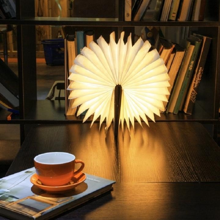 hot sale custom logo promotional gift book lamp engraved text