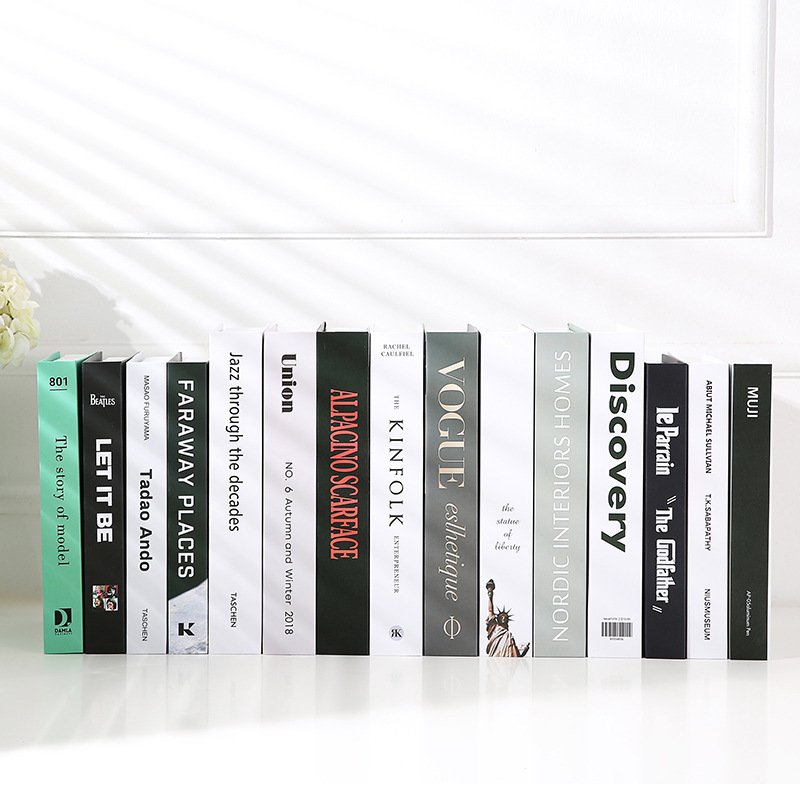 Creative English Folding Simulation Books Scandi-Style Fake Book Ornaments Home Decor Soft Ins Props