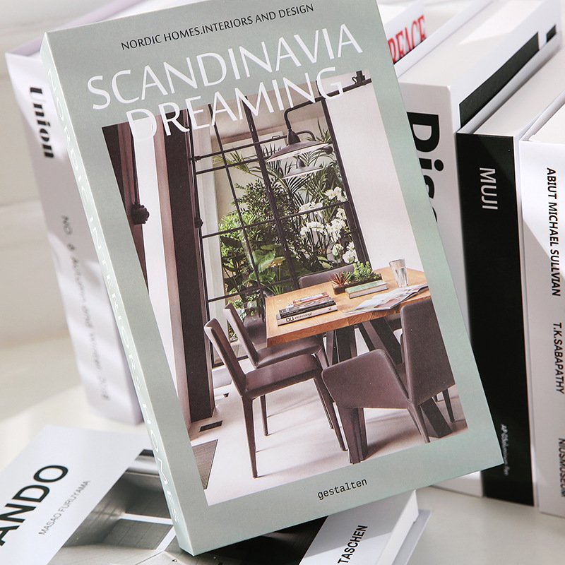 Creative English Folding Simulation Books Scandi-Style Fake Book Ornaments Home Decor Soft Ins Props