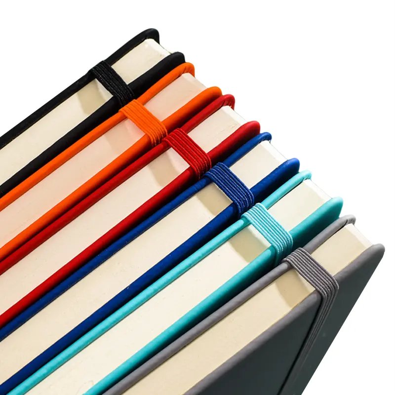 Wholesale Personalized A5 with Elastic Strap Hardcover Pu Leather Note book Journal Printing Custom Dairy Journal Notebook