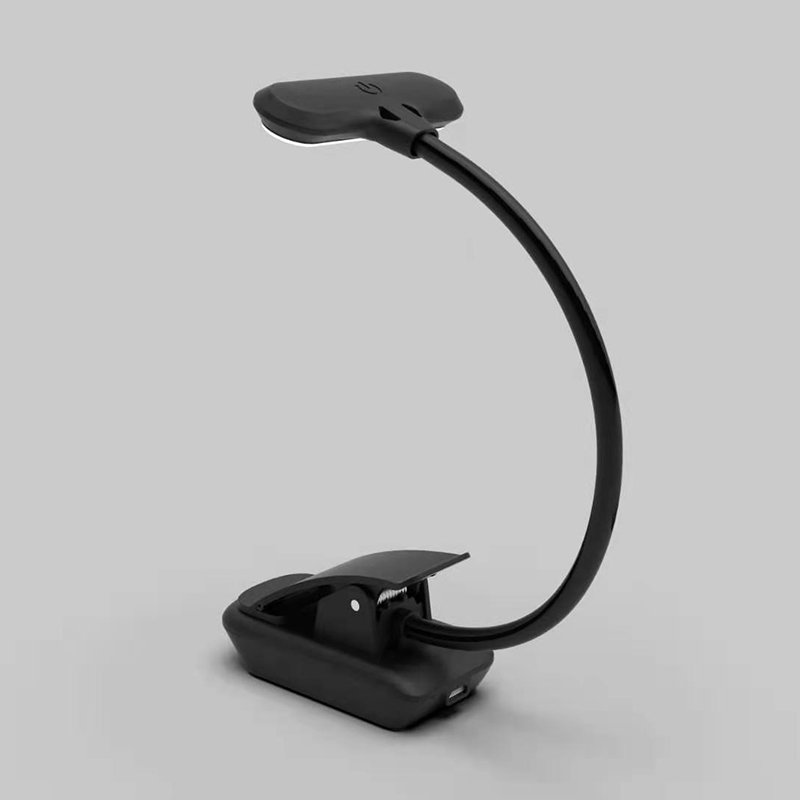 LED Book Reading Light AAA Dry Battery Powered or USB Cable Eye Care Clip on Book Lights Black Living Room Mini 9 LEDS 1.8 Watt