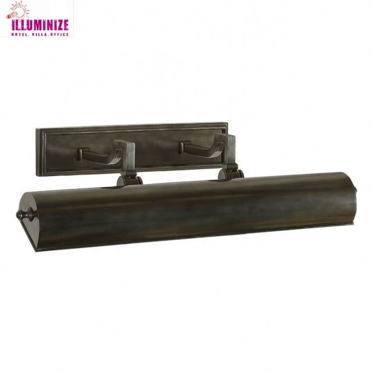 Popular indoor retro picture lighting copper material E27 light source brass picture lights wall mounted