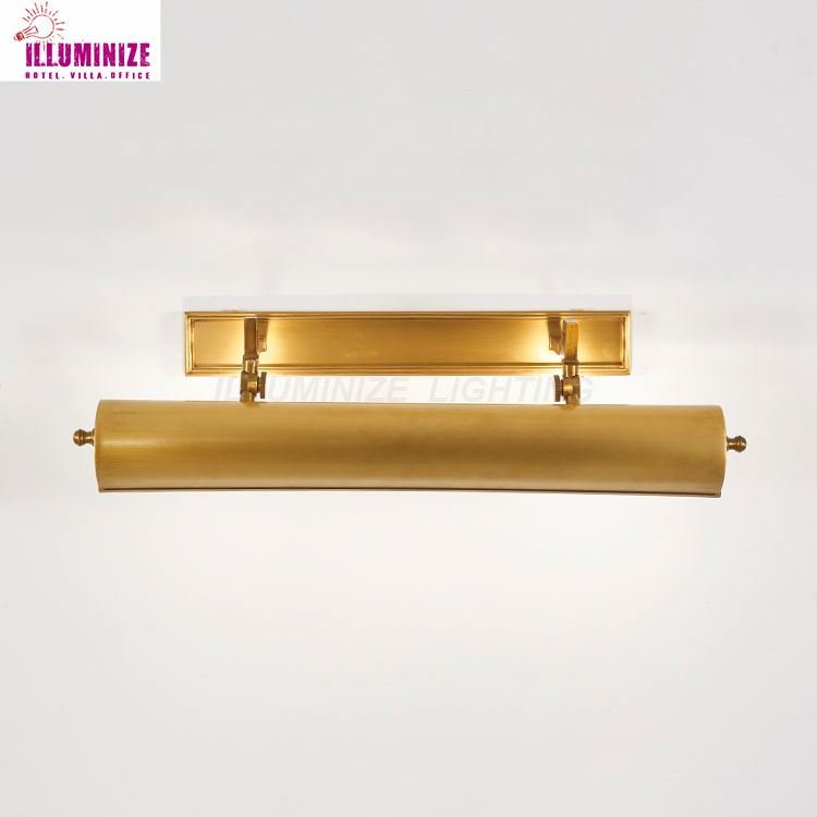 Popular indoor retro picture lighting copper material E27 light source brass picture lights wall mounted