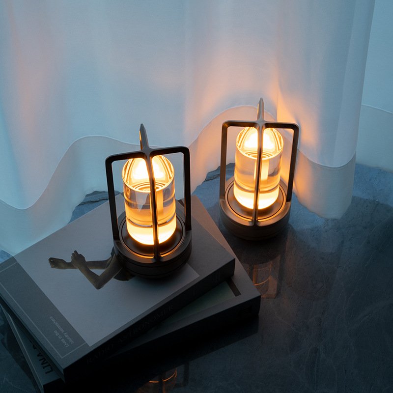 *Modern Luxury Crystal LED Desk Lamp Touch Night Light Portable & Rechargeable Battery for Home or Office Use round Shade