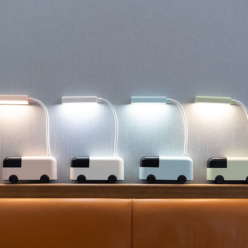 Mini Desk Led Lamp Creative Cartoon Car Cute Folding Table Lamp Study Reading USB Night Light Eyecare table lamp