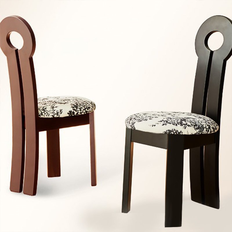 Designer Creative Solid Wood Dining Chair Retro Simple Backrest Leisure Chair Studio Study Light Luxury Italian Book Chair