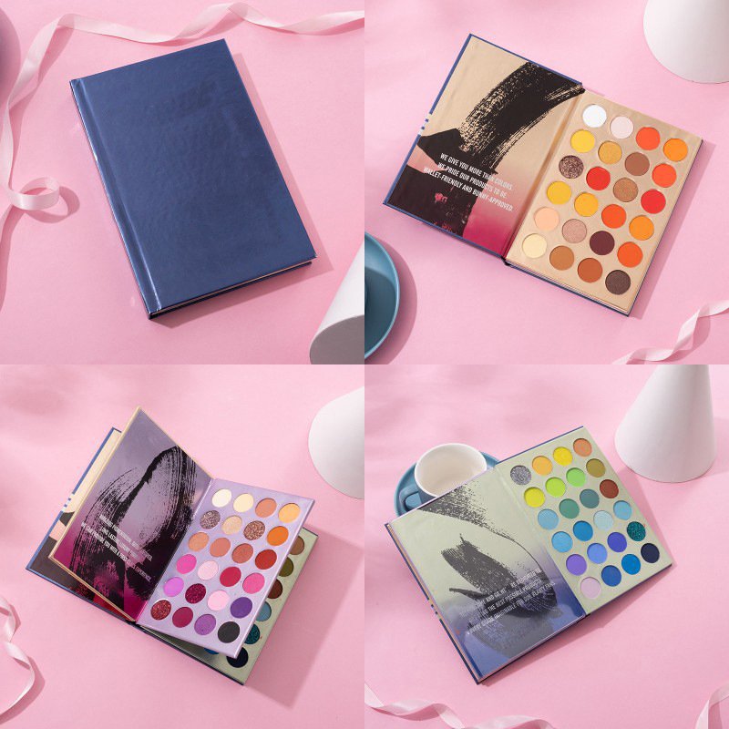 72 colors custom korean makeup book glitter shimmer matte eyeshadow eye shadow palette book make up Libro de sombras de ojos