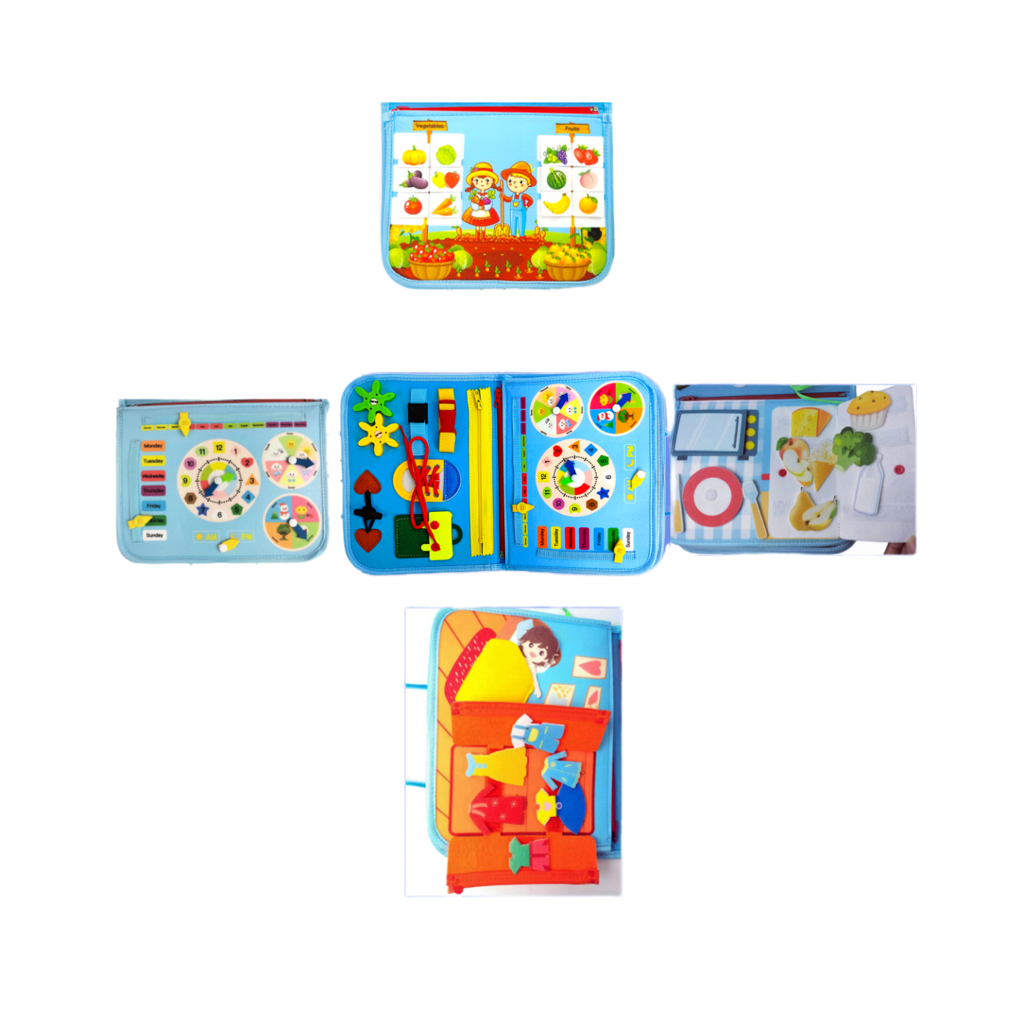 Wholesale Hot Selling Busy Board Felt Educational Toy for Toddler Travel Activities Book