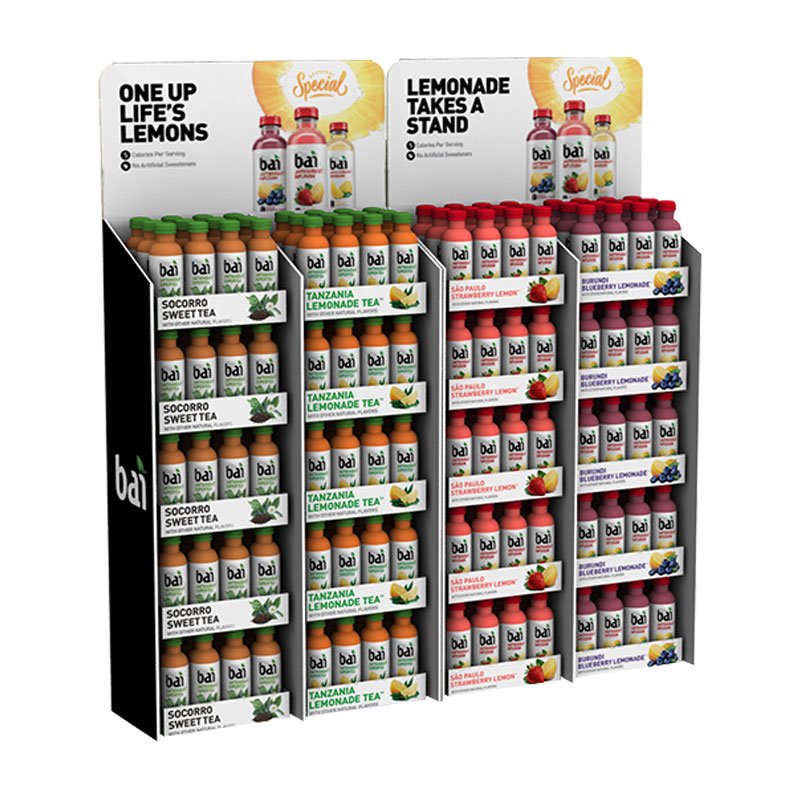 Retail Display Purpose PVC Display Stand Shelf for Beverage Snack Bottle Water