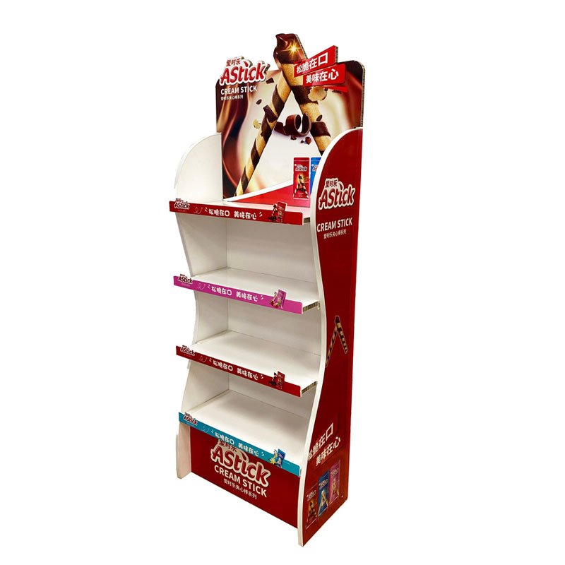 Retail Display Purpose PVC Display Stand Shelf for Beverage Snack Bottle Water