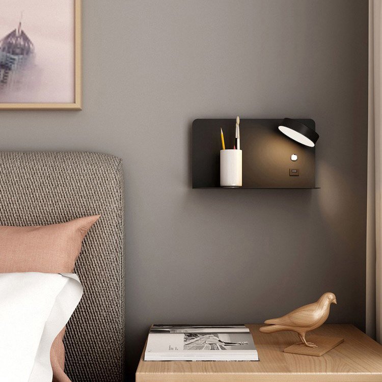 Bedroom Wall Lamp LED Home Interior Reading Lighting Hotel Headboard 3W Book Led Wall Bed USB Bedside Lighting Modern