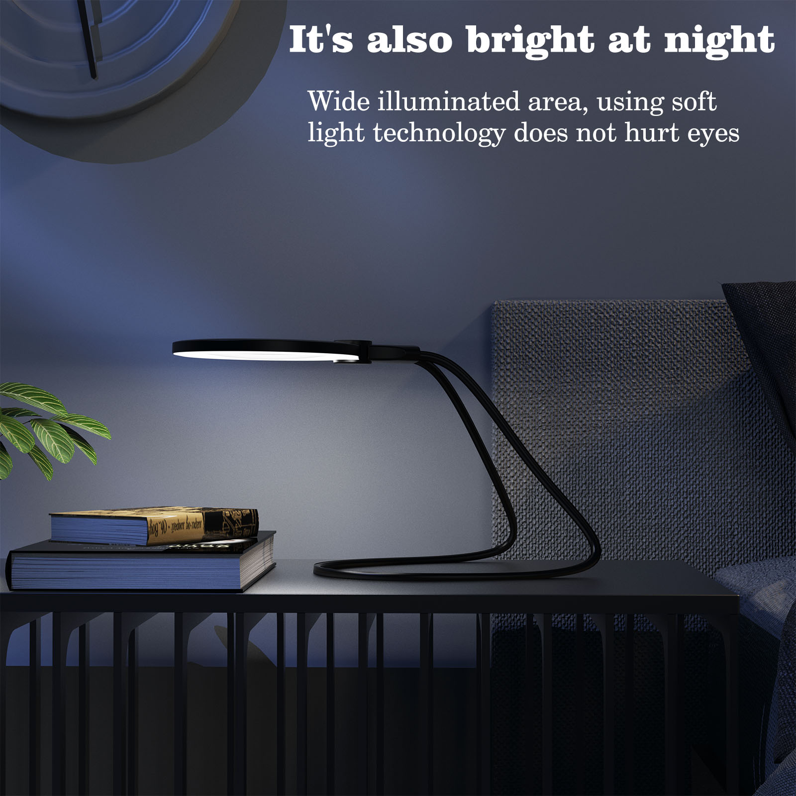 5X Hands Free Magnifying Glass with Light for Close Work,Magnifying Glass for Reading with 24 Ultra-Bright LEDs Light