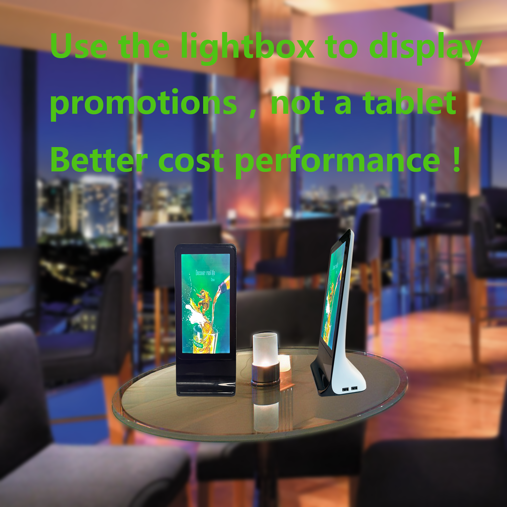 Custom Logo Nightclub Light Up LED Menu Drinking Menu Book Illuminated LED Restaurant Backlit Menu Power Bank
