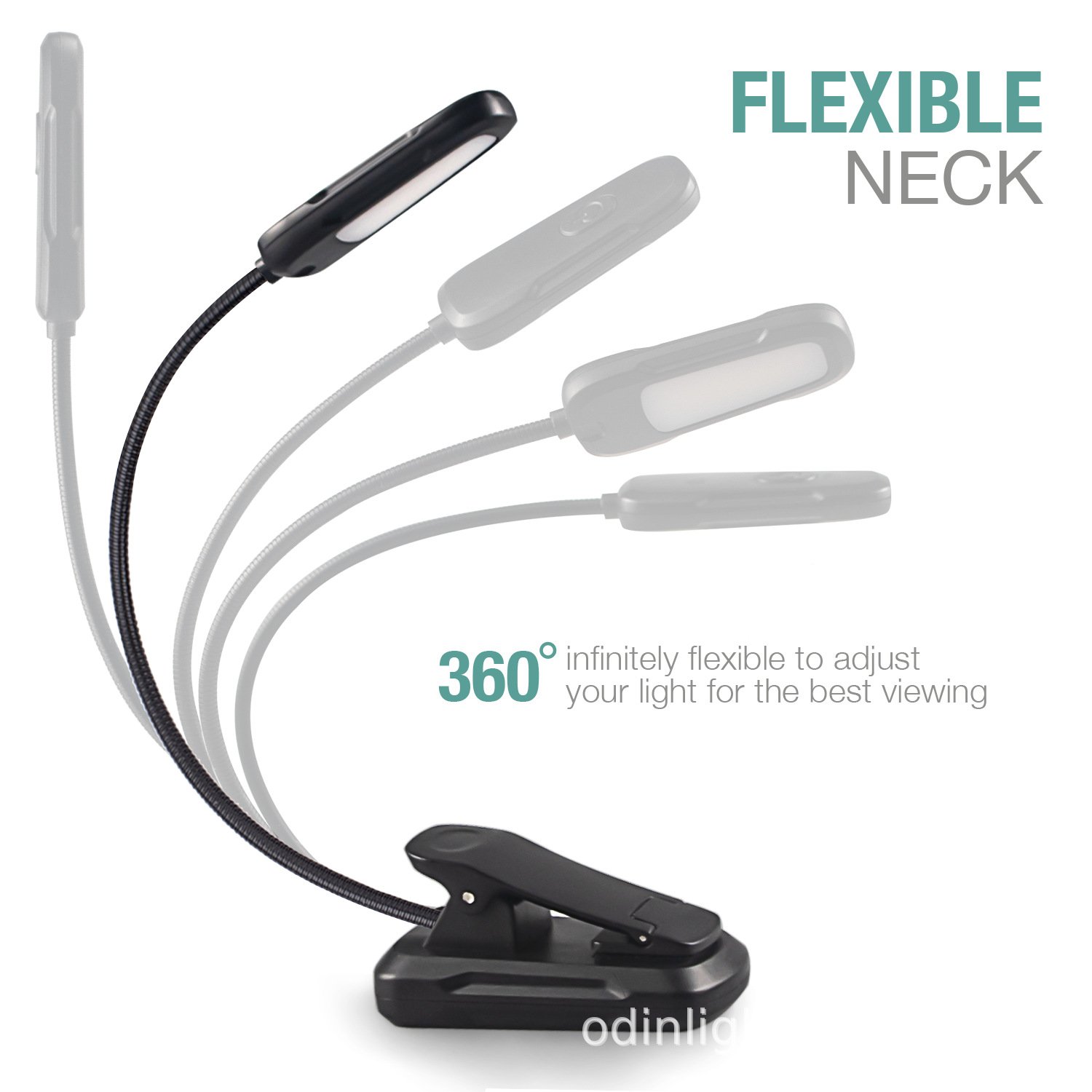 REONE Flexible clip reading light led night fishing bait lamp rechargeable student dormitory bedside lamp
