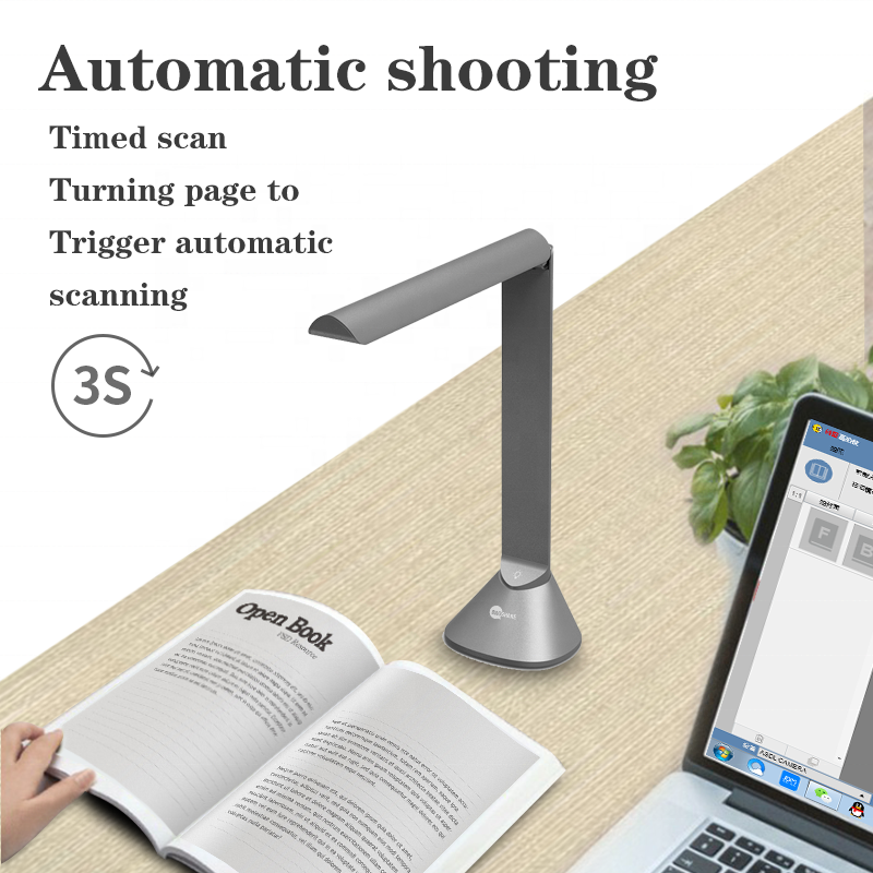 High Resolution 20MP Ocr Scanning A3 Flattening Portable Document Scanner Camera For Bulk Files