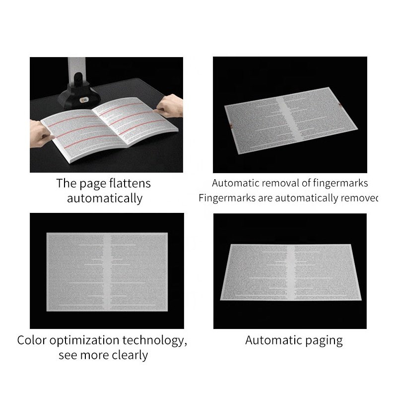 High Resolution 20MP Ocr Scanning A3 Flattening Portable Document Scanner Camera For Bulk Files