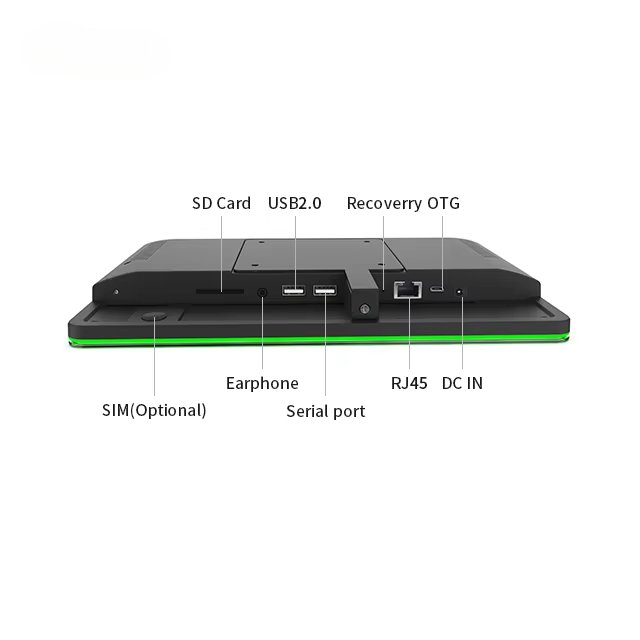 Cheep Wall mount 10.1 inch touch screen POE power Surrounding LED Booking System Meeting room Android Light bar tablet