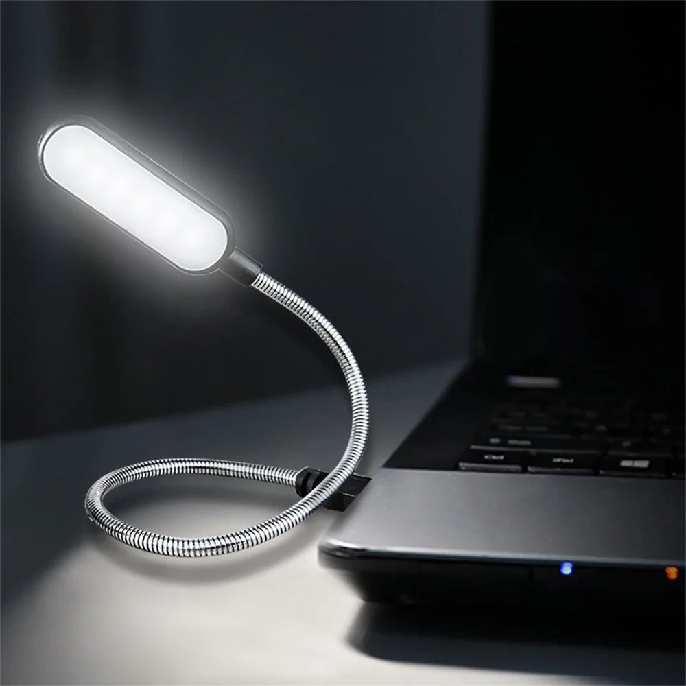 BendableTable Lamps for Power Bank PC Notebook Laptop Night Light Portable LED Home Book Eye Protection Light