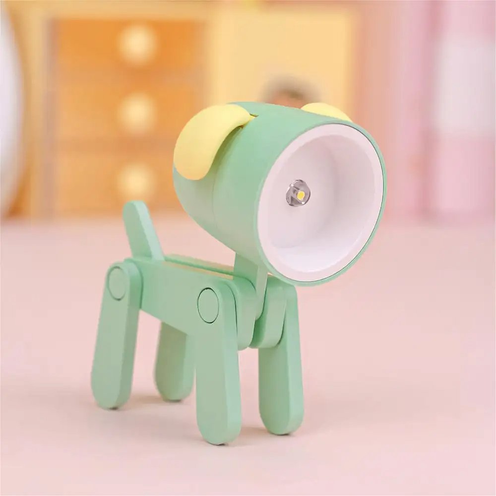 Wholesale Mini Puppy Table Lamp Cute Head Leg Movable Children Small Gift Night Light Mobile Phone Holder Light