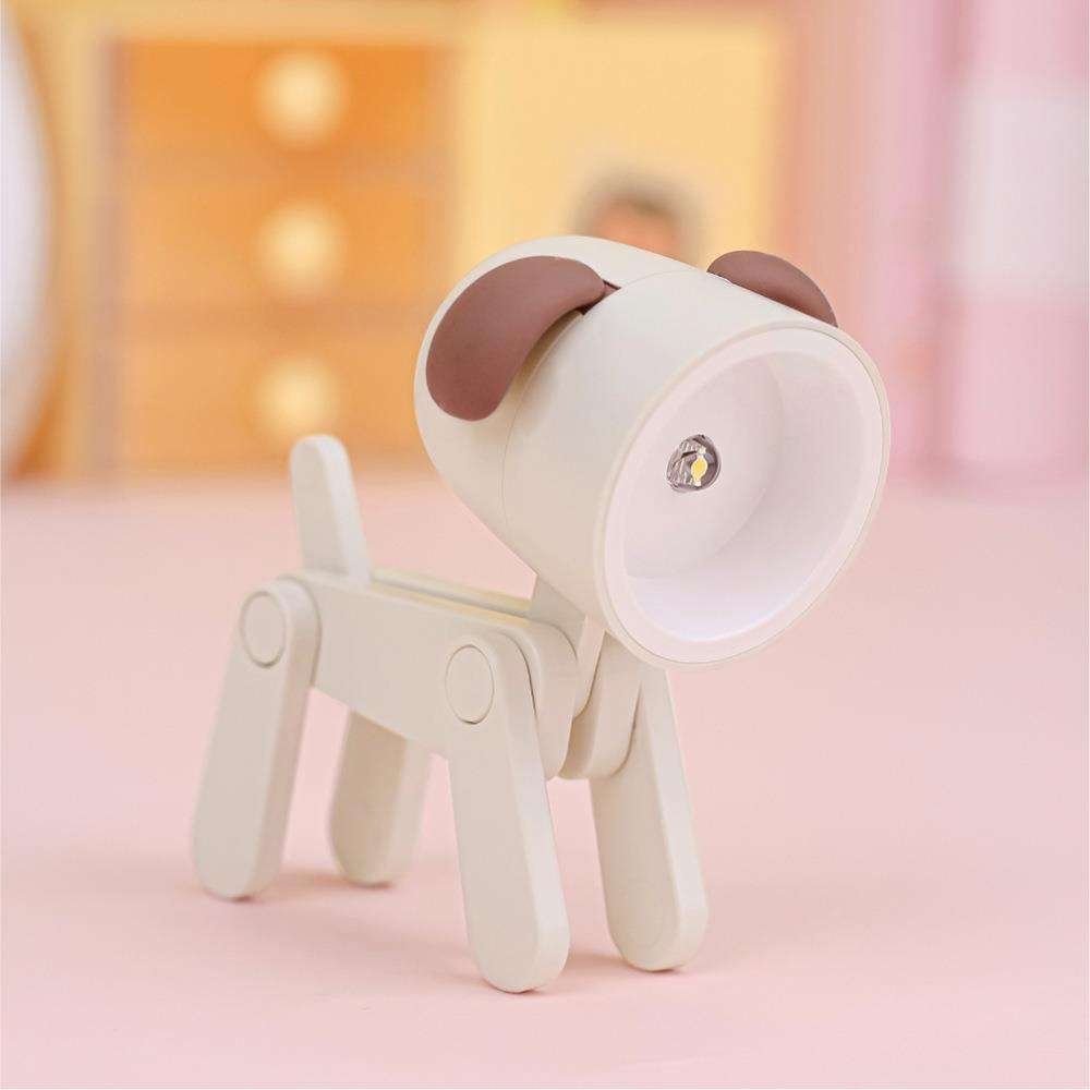 Wholesale Mini Puppy Table Lamp Cute Head Leg Movable Children Small Gift Night Light Mobile Phone Holder Light