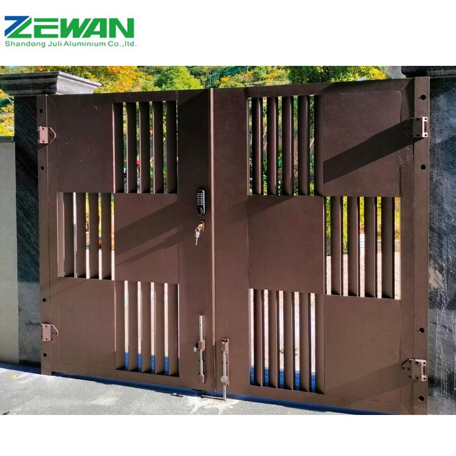 High-Style Aluminum Gates for Houses Galvanized Coated Surface Treatment Aluminium Fence Security and Privacy Garden Gate Price