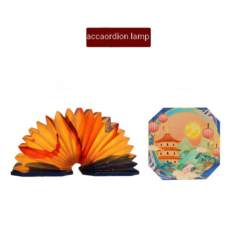 Customizable Patterns USB Rechargeable Book Night Light Foldable Dupont Paper LED Book Lamp Modern Home Gift Bright Light Room