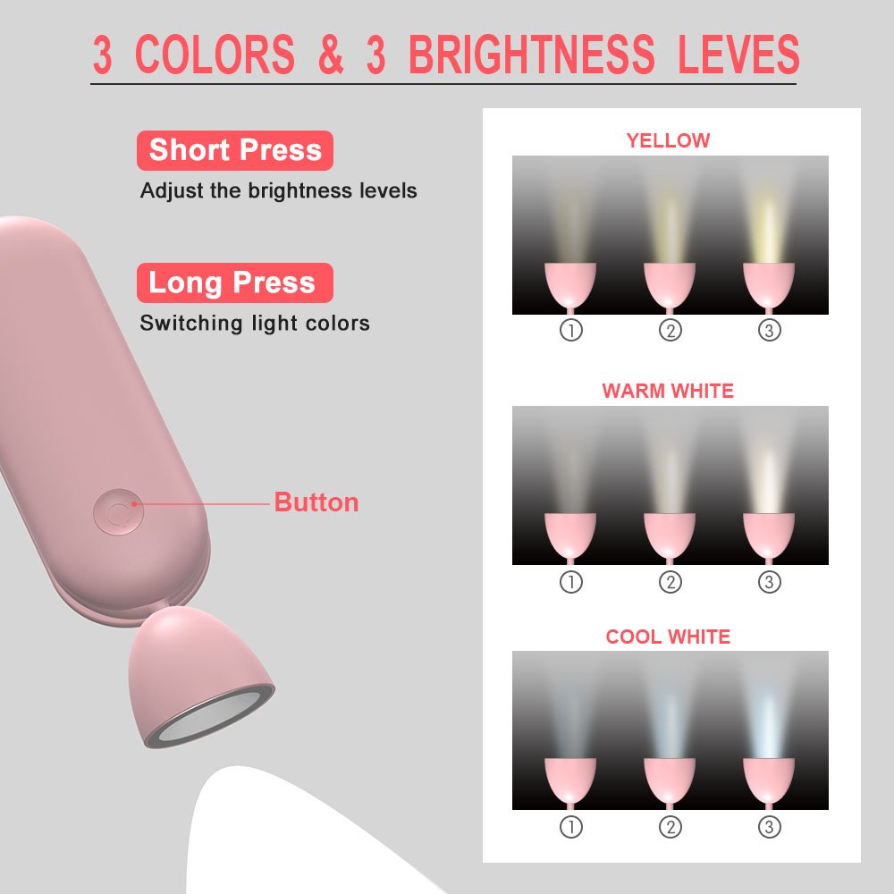 2024 New Products Flexible Soft Hanging Table Desk Study Led Reading Night Lights Neck Lamp