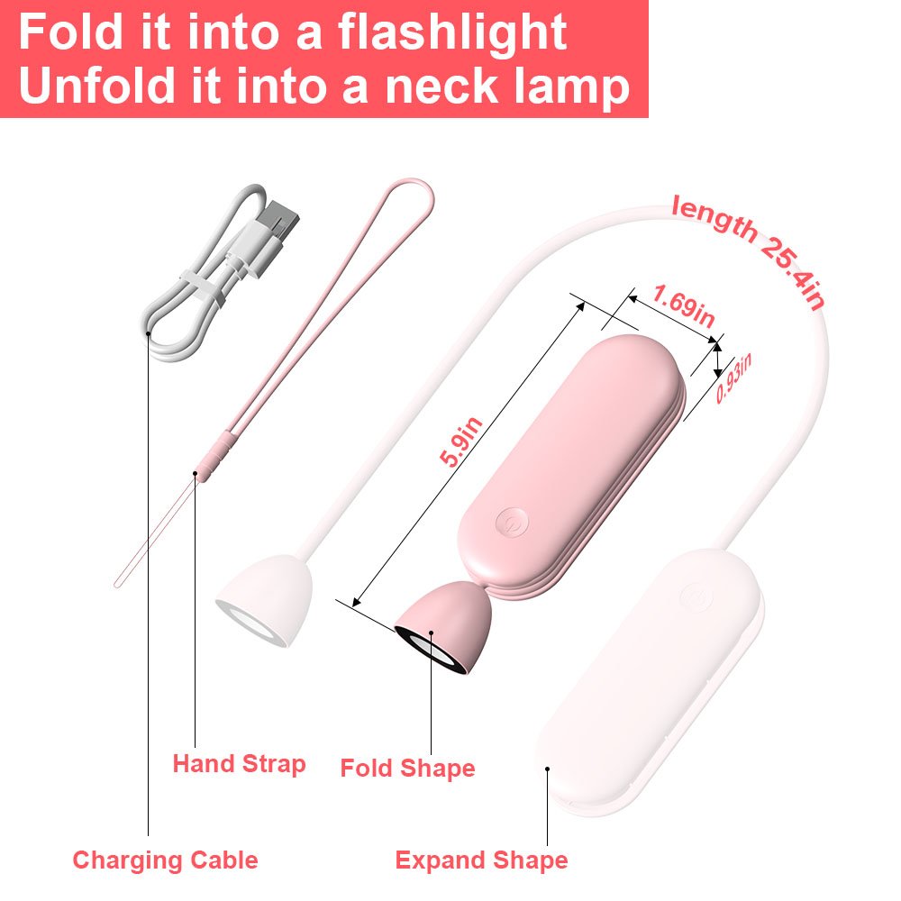 2024 New Products Flexible Soft Hanging Table Desk Study Led Reading Night Lights Neck Lamp
