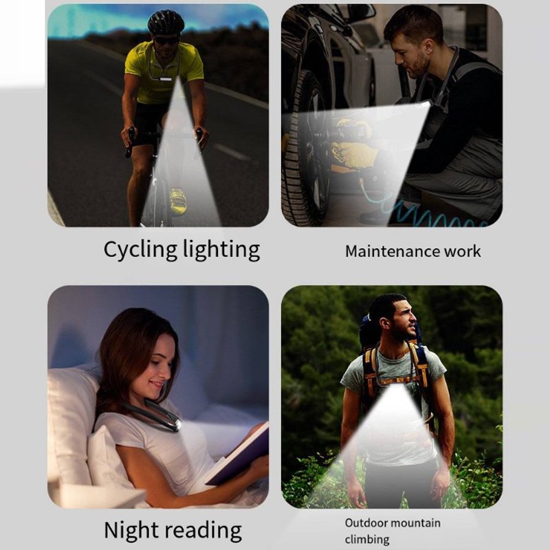 China Factory Foldable Flexible Portable Usb Rechargeable Led Book Reading Lamp Neck Light Christmas Light Gift
