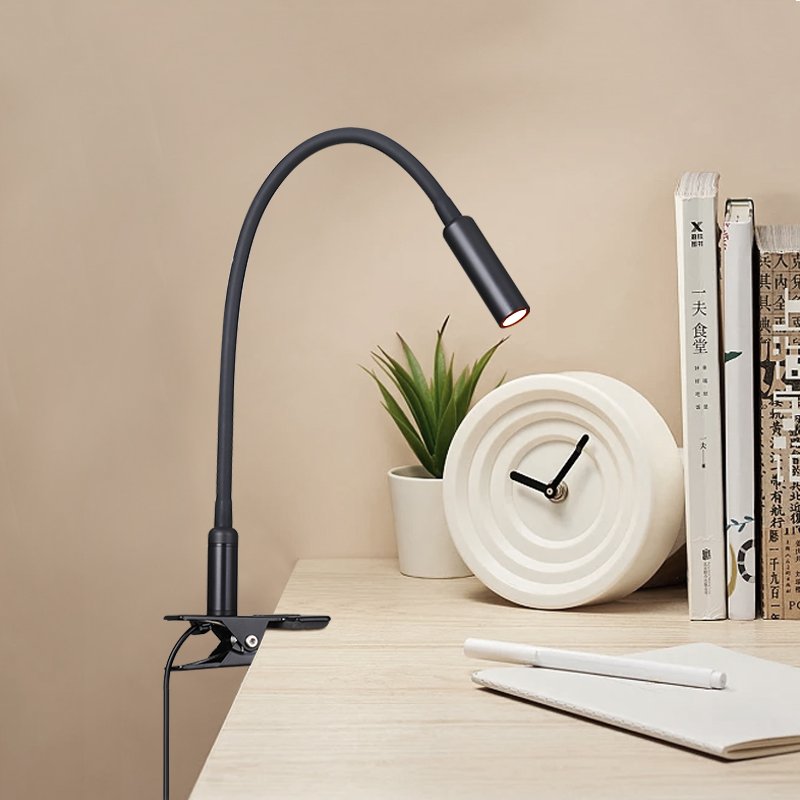 adjustable angle Clip-on Led Reading Light Dimmable Book Lamp Eye protection clip Lamp with Switch for Reading Study in Bedroom