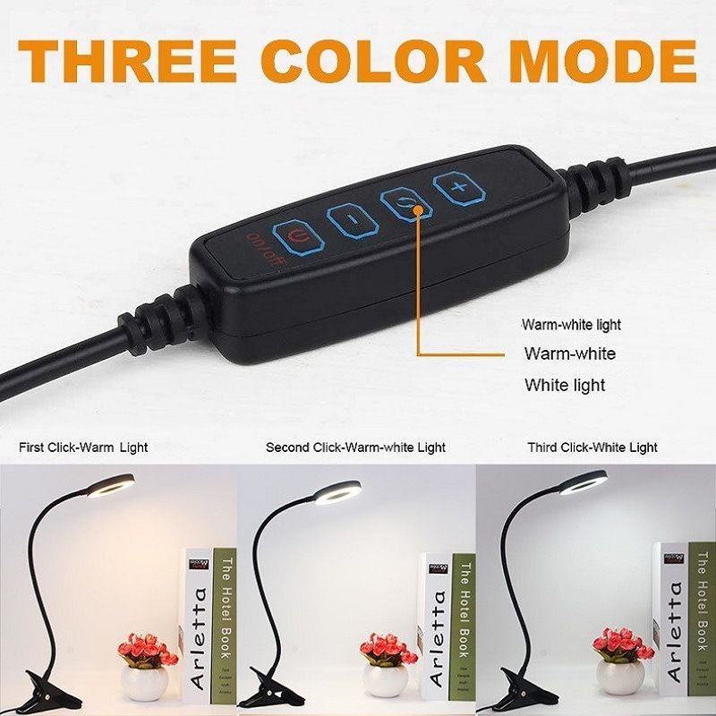 Multi Function Indoor Lighting Portable Light Reading 48 LED USB Plug In Powered Reading Light Book at Night Flexible Clip Lamps